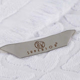 Rolla Cotton Geometric Jacquard Plush Absorbent Bath Sheet Set of 2