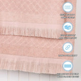 Rolla Cotton Geometric Jacquard Plush Soft Absorbent 8 Piece Towel Set