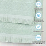 Rolla Cotton Geometric Jacquard Plush Absorbent Hand Towel Set of 6