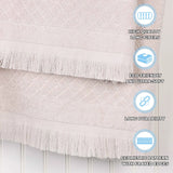 Rolla Cotton Geometric Jacquard Plush Absorbent Hand Towel Set of 6