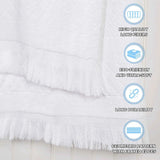 Rolla Cotton Geometric Jacquard Plush Absorbent Bath Sheet Set of 2