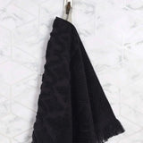 Rolla Cotton Geometric Jacquard Plush Soft Absorbent 9 Piece Towel Set