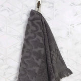 Cotton Geometric Jacquard Absorbent Bath Towel Set of 3