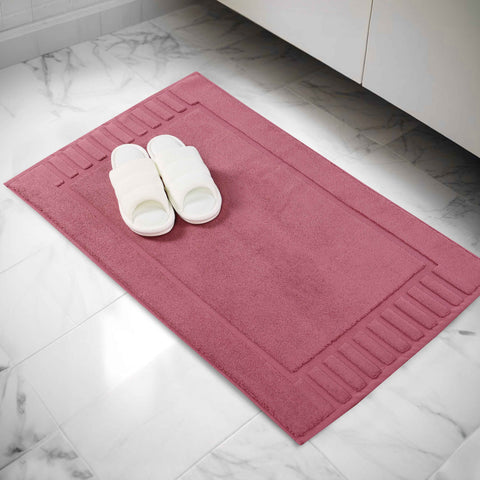 Leo Cotton Modern Absorbent Heavy Washable Bath Mat Set of 2