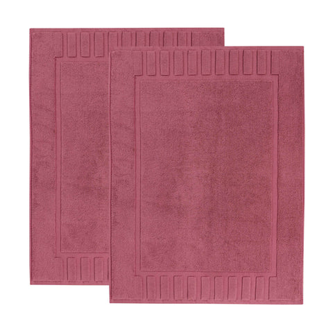Leo Cotton Modern Absorbent Heavy Washable Bath Mat Set of 2