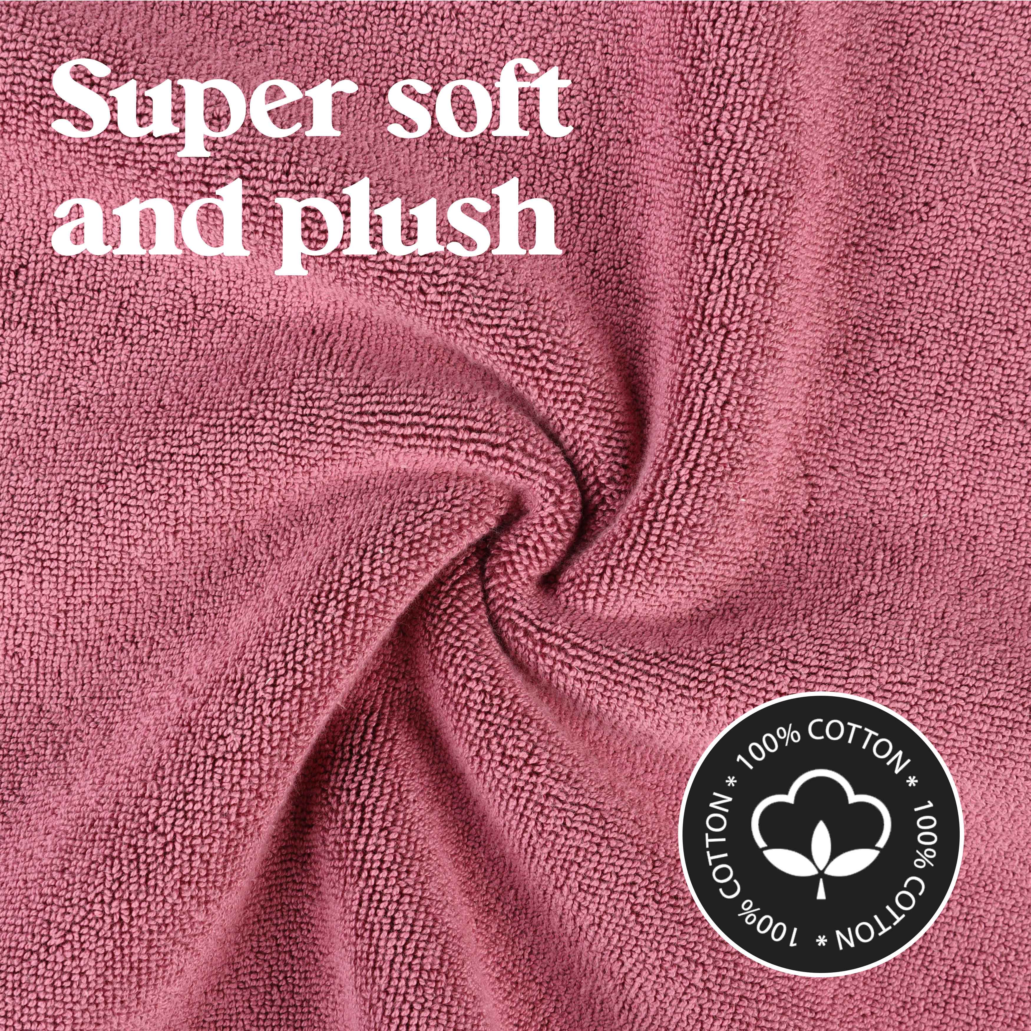 Leo Cotton Solid Modern Absorbent Heavy Washable Bath Mat Set of 2