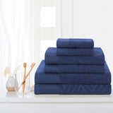 Egyptian Cotton Basketweave Towel Set 6 Piece