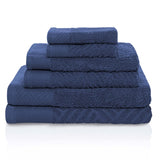 Egyptian Cotton Basketweave Towel Set 6 Piece
