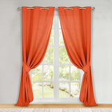 Classic Modern Solid Room Darkening Blackout Curtain Panels, Set of 2