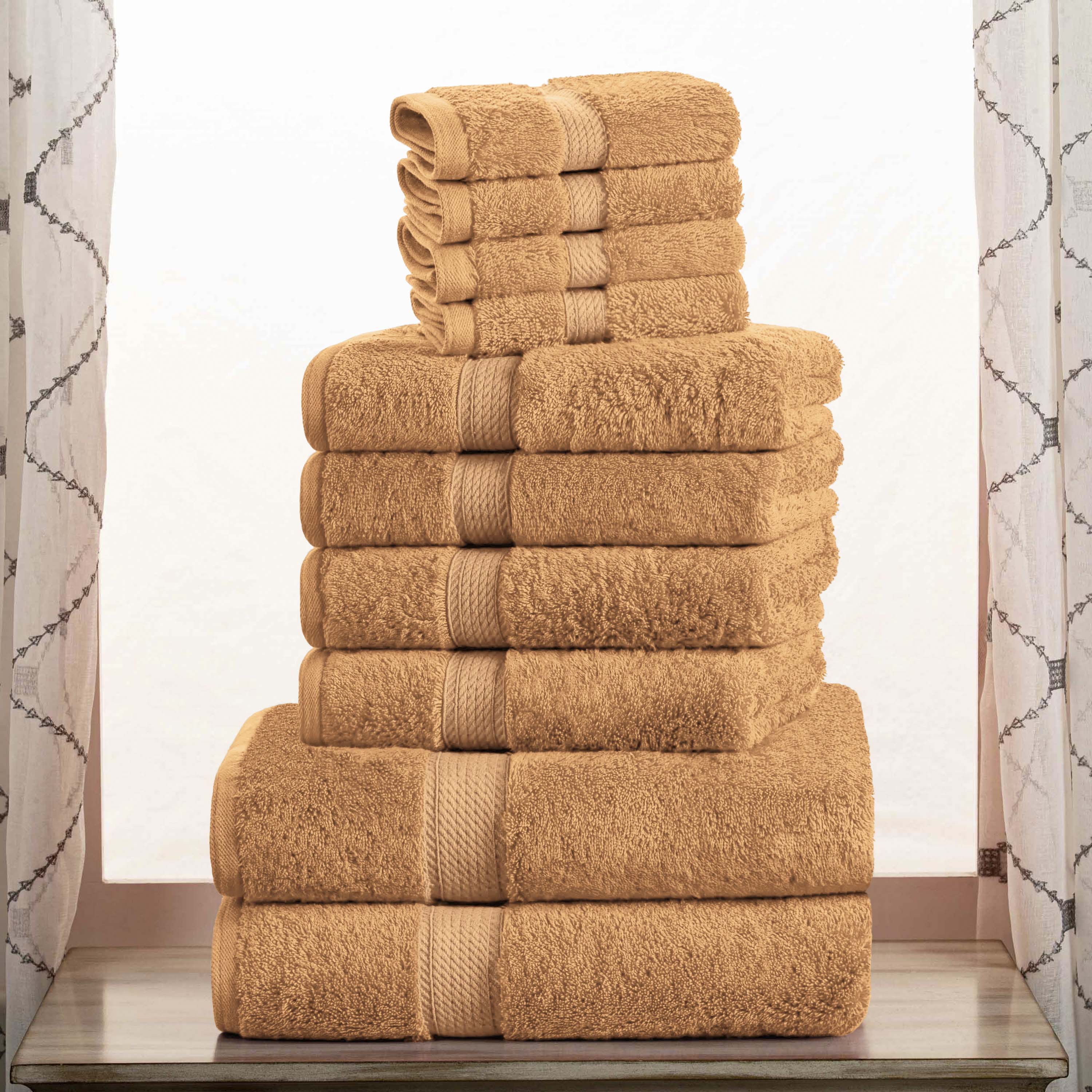Madison Egyptian Cotton Pile Plush Heavyweight 10 Piece Towel Set