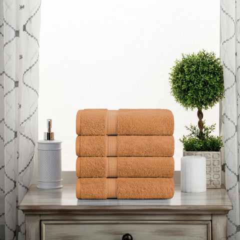 Egyptian Cotton Hand Towels 4-Piece Plush Set by Madison