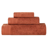 Honeycomb Textured Waffle Border Cotton 3 Piece Towel Set