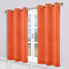 Classic Modern Solid Room Darkening Blackout Curtain Panels, Set of 2