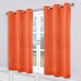 Classic Modern Solid Room Darkening Blackout Curtain Panels, Set of 2