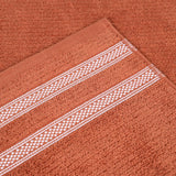 Brea Zero Twist Cotton Ribbed Geometric Border 12 Piece Towel Set