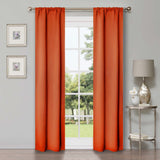 Solid Room Darkening Rod Pocket Blackout Curtain Panels, Set of 2