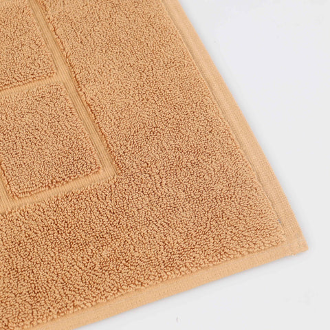 Nora Cotton Thick Solid Checkered Washable Bath Mat Set of 2