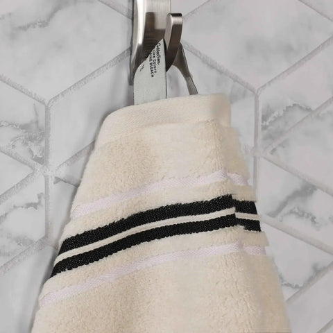 Sadie Zero Twist Cotton Absorbent Solid 6 Piece Towel Set