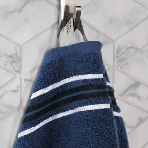 Sadie Zero Twist Cotton Absorbent Solid 6 Piece Towel Set