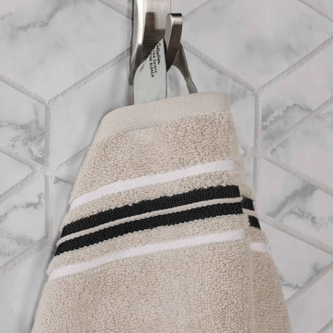 Sadie Zero Twist Cotton Absorbent Solid 6 Piece Towel Set