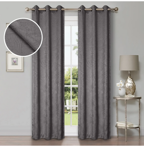 Blackout Window Curtains Waverly Geometric Room Darkening Washable Set of 2