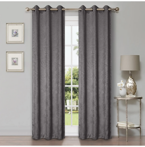 Blackout Window Curtains Waverly Geometric Room Darkening Washable Set of 2