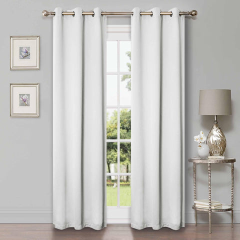 Blackout Window Curtains Solid Room Darkening Washable Set of 2