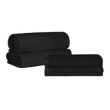 Soho Cotton Ribbed Textured Absorbent Bath Sheet & Bath Towel Set