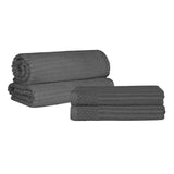 Soho Cotton Ribbed Textured Absorbent Bath Sheet & Bath Towel Set