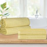 Soho Cotton Ribbed Textured Absorbent Bath Sheet & Bath Towel Set