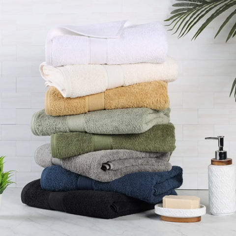 Oregon Organic Cotton Medium Weight Solid Bath Towel, Set of 3