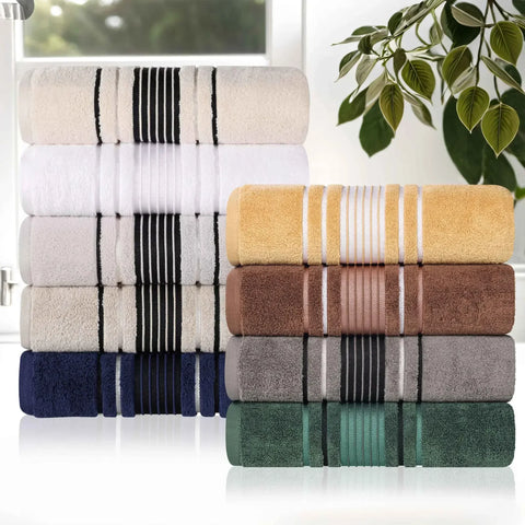 Sadie Zero Twist Cotton Absorbent Solid Hand Towel, Set of 6