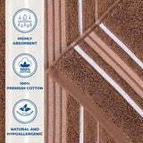 Sadie Zero Twist Cotton Absorbent Solid 6 Piece Towel Set