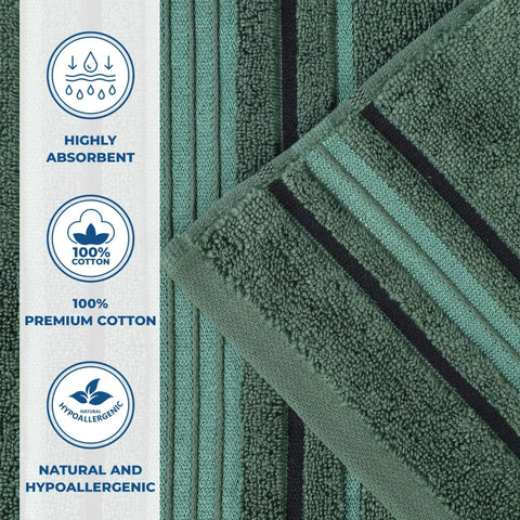 Sadie Zero Twist Cotton Absorbent Solid Hand Towel, Set of 6