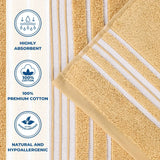 Sadie Zero Twist Cotton Absorbent Solid 6 Piece Towel Set