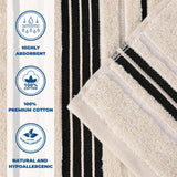 Sadie Zero Twist Cotton Absorbent Solid 6 Piece Towel Set