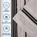 Sadie Zero Twist Cotton Absorbent Solid Hand Towel, Set of 6
