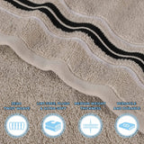 Sadie Zero Twist Cotton Absorbent Solid 6 Piece Towel Set