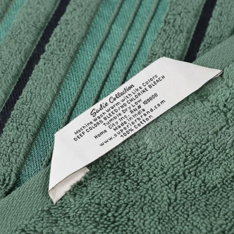 Sadie Zero Twist Cotton Absorbent Solid Hand Towel, Set of 6