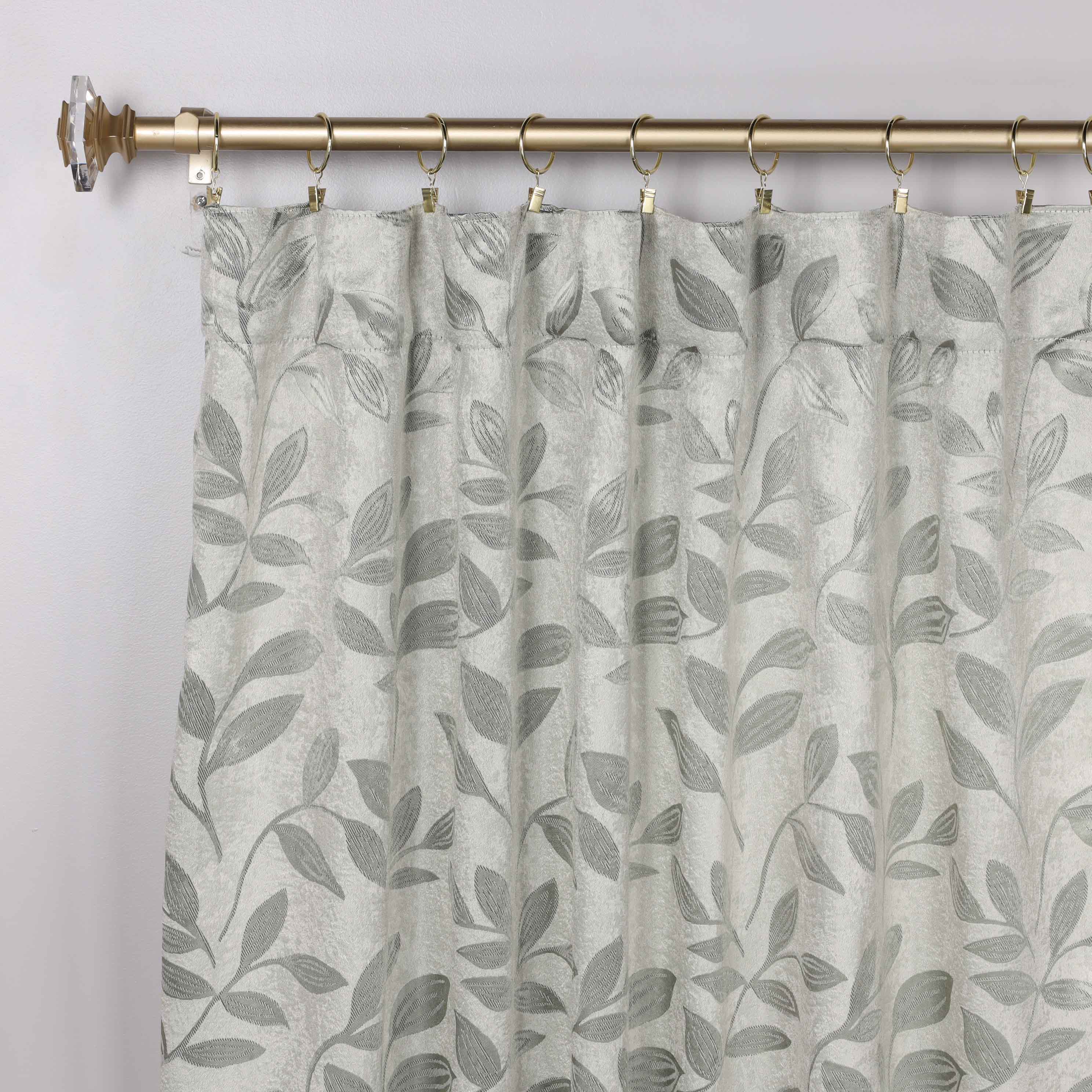 Leaves Room Darkening Back Tabs Blackout Curtain Panels, Set of 2