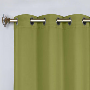 Classic Modern Solid Room Darkening Blackout Curtain Panels, Set of 2