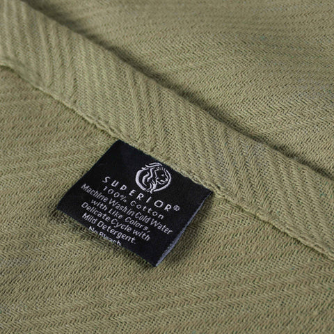 Milan Cotton Textured Jacquard Striped Lightweight Woven Blanket