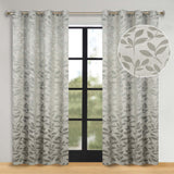 Leaves Room Darkening Washable Blackout Curtain Panels, Set of 2