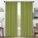 Blackout Window Curtains Solid Room Darkening Back Tab Set of 2