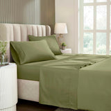 1200 Thread Count Cotton Rich Bed Sheet Set Solid Deep Pocket