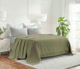Milan Cotton Textured Jacquard Striped Lightweight Woven Blanket