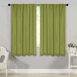 Blackout Window Curtains Solid Room Darkening Back Tab Set of 2