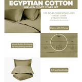 400 Thread Count Egyptian Cotton Solid Duvet Cover