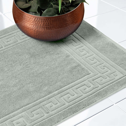Egyptian Cotton Bath Mat Set of 2 Greek Key Infinity Border