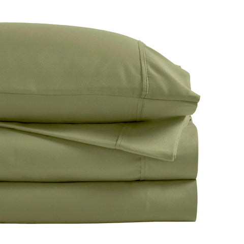 1200 Thread Count Cotton Rich Bed Sheet Set Solid Deep Pocket